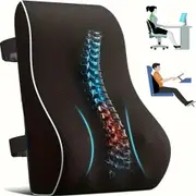 Anorina Ergonomic Lumbar Support Pillow Back Cushion for Office, Car, and Gaming Chairs