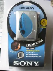 Sony Walkman WM-FX193 FM/AM Tuner Cassette Silver/Blue New In Package Sealed