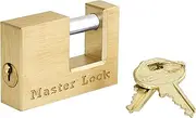 Master Lock 470-605DAT Shackle 15/16" Length x 7/16" Inner Width, 2" Body Width, Solid Brass Coupler Lock