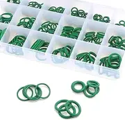 FISTANA 270 PCS Rubber O Rings Kit, Gasket Assortment Set, O Ring Assortment Kit, Universal for Faucet Plumbing Sealing Repair, Vehicle Repair, Professional Plumbing, Gas Connections (Green #1)