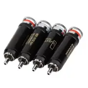 4Pcs Rhodium Plated WBT-0102 RCA Plug Connector Audio Interconnect Cable DIY