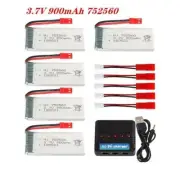 5× 3.7V 900mAh Li-po Battery For X5 X5C X5SC X5SW 8807 8807W A6 A6W M68 Rc Drone