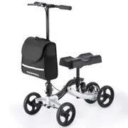 EQUIPMED Knee Scooter Walker Disc Brake - Suspension Bag - Broken Leg Ankle Foot Mobility - Crutches Alternative -
