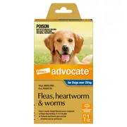 Advocate Blue Spot-On Flea & Worming Treatment 25kg+ Dog 1pk