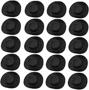 30pcs Mini Western Cowboy Hats Doll Decorative Hats Tiny Cowgirl Accessories for DIY Crafts Party Dec