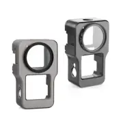 Aluminum Camera Frame Case with Filter Lens Cover Adapter Base For DJI Action 2