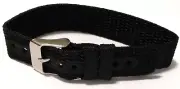 New Fits any 18mm Black Nylon Simple & Easy Pass Thru Watch Band One Piece
