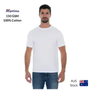 Mens Blank Crew T-Shirt Soft Premium 100% Cotton 150GSM Sizes S-XL Plain Tee