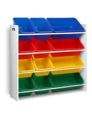 [Keezi] 12 Bin Toy Organiser Storage Rack in Multi