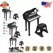 Kids Piano Keyboard Toy: Educational Musical Instrument with Microphone & Lights