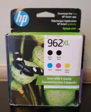 New GENUINE HP 962XL Black & Color Ink Cartridges 5 Pack In Retail Box 9/25
