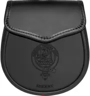 Sherry Leather Day Sporran Scottish Clan Crest