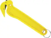 Yellow Hook Knife Film/Tape/Strapping Cutter (No Exposed Blade) - JF07631