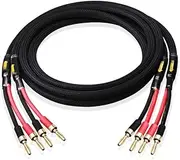 A Pair of HiFi Speaker Cables, Dedicated Audio Connection Cables, USB Cables(Banana to Banana,5m)