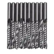 2X(10Pcs Cnc Router Bits 3.175 X 22Mm Single Flute Spiral Carbide Cnc9228