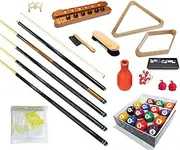 Pool Table - Premium Billiard 32 Pieces Accessory Kit - Pool Cue Sticks Bridge Ball Sets