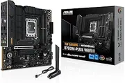 ASUS TUF Gaming B760M-PLUS WiFi II Motherboard Intel B760 LGA 1700 mATX (PCIe 5.0, M.2, DDR5, WiFi 6E, Q Antenna, Realtek 2.5GB Ethernet, DP, HDMI, SATA 6Gbps, USB Type-C, Thunderbolt 4, Aura Sync)