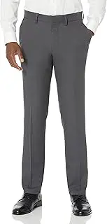 [Kenneth Cole REACTION] Men's Skinny Fit Stretch Dress Pant, Charcoal Heather, 34W x 34L