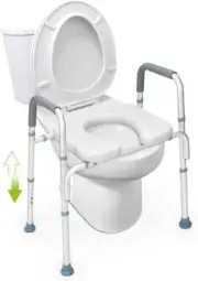 OasisSpace G113 Stand Alone Raised Toilet Seat 300lb - Heavy Duty