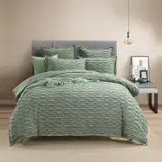 Renee Taylor Super King Harper Jacquard Quilt Cover/Pillowcase Set Juniper