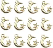 [COHEALI] Lightweight Alloy Pendant Charms Moon Star Keychain Charms for Jewelry Diy Accessories