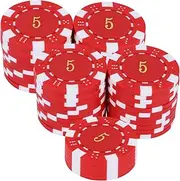 BRIGHTFUFU 50pcs ABS Plastic Chips Counters Poker Game Chips Learning Math Toys Smooth Edges Bingo Number Covers Counting Sorting Grouping