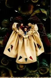 Gathered Angels 16" Hanging Angels Stuffed Doll Pattern Primitive Folk Art