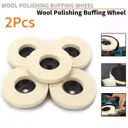 2Pcs 3 Inch Wool Polishing Discs Buffing Wheel Abrasive For Angle Grinder Tool