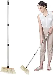 Floor Scrubbing Brush,Telescopic Rod Ground Scrubber | Heavy Duty Ergonomic Telescoping Handle Brush for Wall Floor Indoors and Outdoors