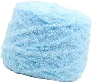 [Sclmgo] Coral Velvet Yarn for Knitting and Crocheting, Chunky Material for DIY Projects Like Hats and Bags, Blue, as described