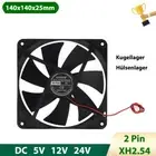 14025 Cooling Fan DC Mini Silent Brushless Fans for Computer Case 5V 12V 24V