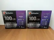Lot of 2 Verbatim M-DISC BD-R XL 5 Disc 100GB Single Side 3 Layer 2-4x ​​