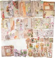 Knaid 200 Pieces Vintage Ephemera Bundle Junk Journal Kit Scrapbook Supplies For