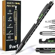Gifts for Men, Stocking Stuffers for Adults Men, Fathers Day Dad Gifts from Daughter Son Wife, 9 in 1 Multitool Pen, Tools Gadgets for Men, Birthday Christmas White Elephant Gifts for Grandpa Husband