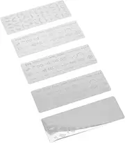 IWOWHERO DIY Manicure Nail Art Templates 5 Sheets Stamping Plates Nail Stamping Stencils Reusable