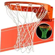 Heavy Duty Basketball Net Replacement - All Weather Anti Whip, Glow in the Dark