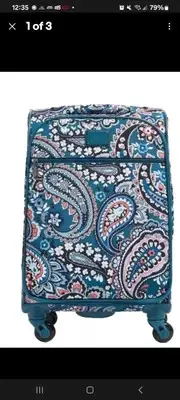 BRAND-NEW WT Vera Bradley 22" Spinner Suitcase Luggage Haymarket Paisley Jewel