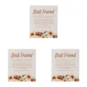 3x Splosh Home Sweet Home Ceramic Best Friend Verse Tabletop Plaque 14cm