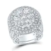 14k White Gold Diamond Bridal Wedding Ring Set 7 Cttw