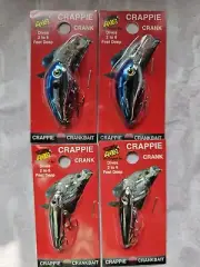 Crappie Crankbait Lure Fishing 4 pack Black Blue Shiner CM-2 CD-4 Arkie NEW