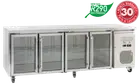 Benchtop Fridge 4 Glass Door Exquisite 511L Slimline Stainless Steel Restaurant
