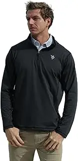 [White Water] Montauk Quarter Zip Pullover for Men - Black, XXL, Black, 3X-Large