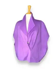 New $1395 ST JOHN Hand Sewn Wrap Sweater Angora Cashmere Wool Orchid Purple sz M