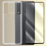 Full Tempered Glass Screen Protector Silicone Case f TCL 30 V 5G T781S CellPhone