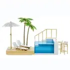 Color Change Pool Beach Playset : 7 in 1 Light Up Multicolor Changing Pool Adju