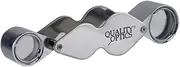 10x 20x Double Jewelers Loupe - 10X or 20X Magnification, Triple Chrome Plated Brass Body, Folding Housing
