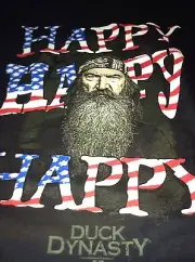 Duck Dynasty T-Shirt Happy Happy Happy Red White Blue Phil Robertson XXL Flag