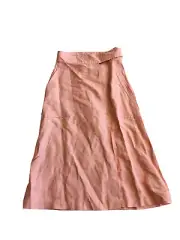 Sandro Paris Maxi Skirt Blush Pink,Front Tie, Side Slit, Pockets , Sz 1,NWT $295