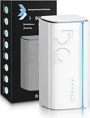 5G CPE Router with SIM Card Slot, NSA SA WiFi 6 5G Router Dual Band Cellular Modem for Home Office Indoor Wireless Internet