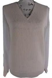 Elie Tahari Wommen's Maria Sweater Size XS Pullover V-Neck NWT $268 Wool Silk